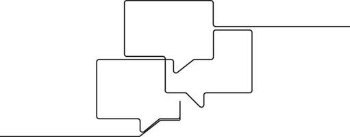 speech bubble icon representing conversation, communication, and messaging flat stroke icon for apps and websites, Illustration vector