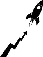 Powerful business symbol Rocket for space and fishing, Illustration vector
