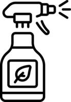 A line style icon showing spray bottle vector
