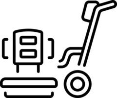 A linear style icon representing floor polisher vector
