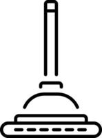 A line style icon showing plunger tool vector