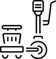 A line style icon showing floor buffer vector