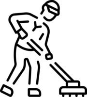 A linear style icon representing floor cleaner vector