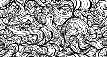 A black and white abstract background with lots of swirls vector