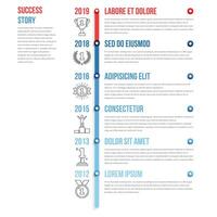 Success storytimeline infographics template vector