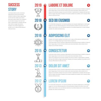 Success storytimeline infographics template