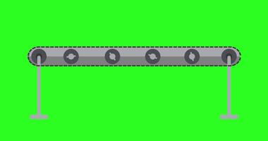 animation conveyor with green screen video