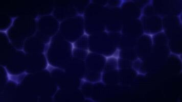 Abstract background with morphing blobs or dividing cells visualization in radiographic style. Liquid dark shapes and soft blue light animation with pixel dots effect. Motion graphics 4K 60fps video