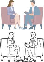 Business People Discussing. vector