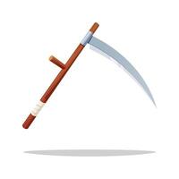 traditional scythe illustration vector
