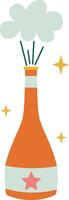 Aesthetic New Year Bottle vector