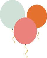 Aesthetic New Year Balloons vector
