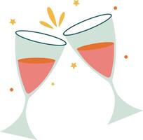Aesthetic Cheers New Year vector