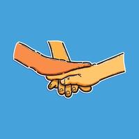 Colorful Illustration of Hands United in a Symbol of Support and Teamwork vector