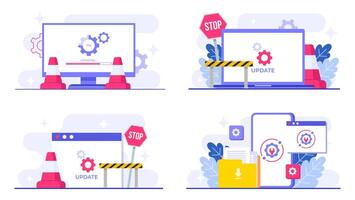 Illustration of devices updating vector