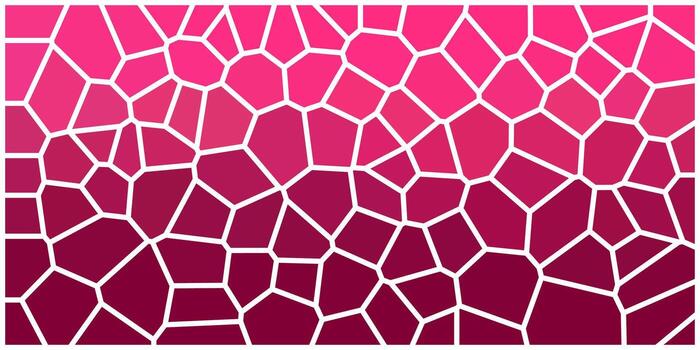 Pink and magenta mosaic pattern with irregular polygon shapes, outlined in white, creating a vibrant gradient from light to dark shades. vector