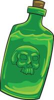 poison in a green bottle vector
