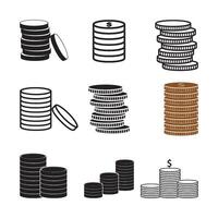 coin stack icon symbol vector