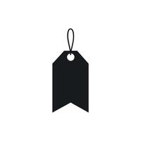 Black icon of a price tag isolated on a white background vector