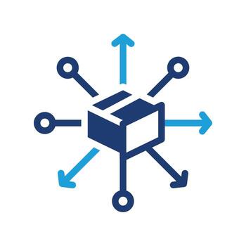 distribution colored icon design good for web or mobile app vector