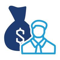 financial advisor colored icon design good for web or mobile app vector