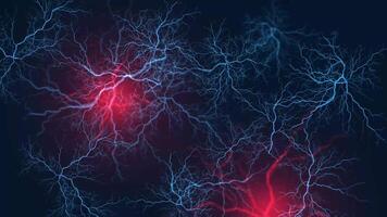 Brain Activity Animation Footage with Glowing Neural Connections video