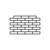 Brick wall icon. Illustration isolated on white background vector