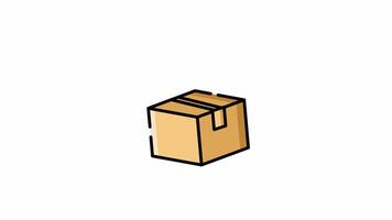 Animated Filled Icon of Checklist Clipboard for Shipment Tracking and Order Management video