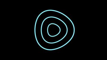 Abstract Glowing Radio Waves Animation video