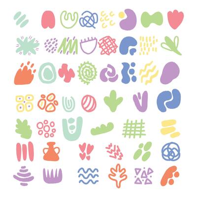 Hand Drawn Abstract Shape Cartoon Icon Illustration
