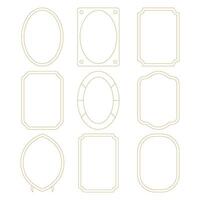 Simple Frame Lineart Flat Design Cartoon Illustration vector