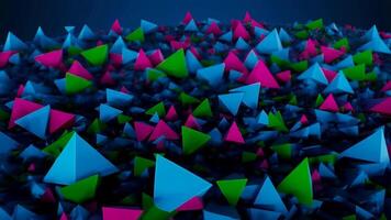 Vibrant Low Poly Triangle Animation with Tech Inspired Shifting Patterns video