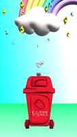 Red separate recycling waste bin 3d animation world environment day ,earth day concept video
