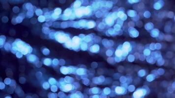 Cinematic Blue Bokeh Lights Background with Shimmering Glow and Lens Blur Effect video