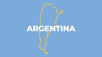Minimalist Argentina Country Map Animation video