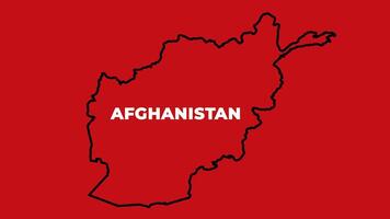 Afghanistan Map Outline Animation - Minimalist Geographic Motion Graphic for Infographics and Presentations video