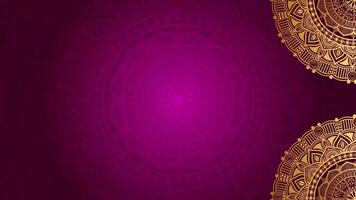 Islamic animation background with rotating golden mandala for eid mubarak or Ramadan or Islamic festival design video