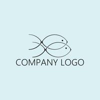 double fish icon illustration vector