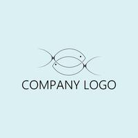 Logo design with two fishes design vector
