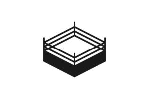 boxing ring icon line design vector