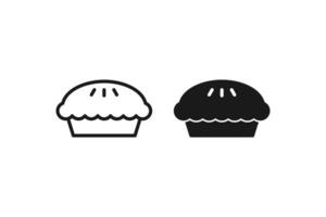 cherry pie icon flat design vector