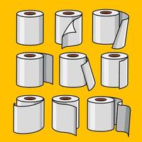 Different rolls of paper displayed together vector