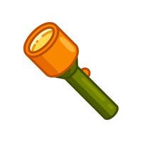 Camping Flashlight Cartoon Illustration vector