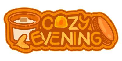 Cozy Evening Candle Sticker vector