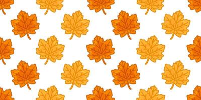 Maple Leaf Seamless Fall Pattern vector