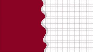 Simple creative graphic showing red white shape inspired by Indonesian flag design for independence celebration video