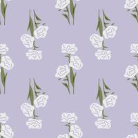 Seamless Purple Floral Blossom Pattern vector