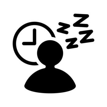 Person with clock and Zzz. Time for Tranquil Repose vector