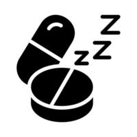 Somnolent Pharmaceutical Aid. sleeping pills vector