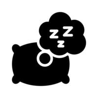 Pillow with thought bubble and Zzz. Pillow of Dreams vector